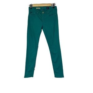 AG Adriano Goldschmied Women Jeans‎ The Stevie Ankle Slim Straight Leg Green